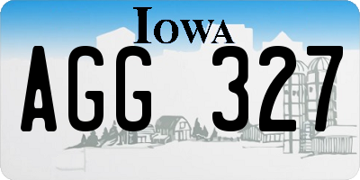 IA license plate AGG327