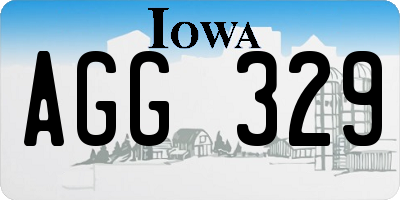 IA license plate AGG329