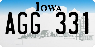 IA license plate AGG331
