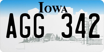 IA license plate AGG342