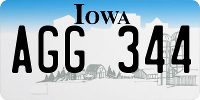 IA license plate AGG344