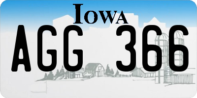 IA license plate AGG366