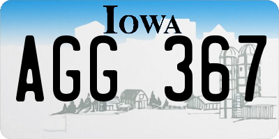 IA license plate AGG367
