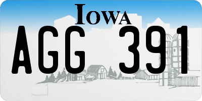 IA license plate AGG391