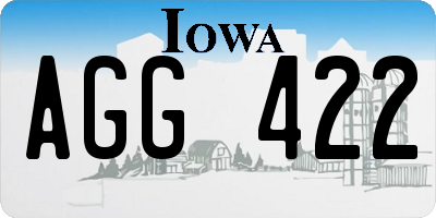IA license plate AGG422