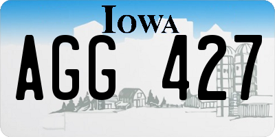 IA license plate AGG427