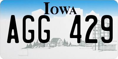 IA license plate AGG429