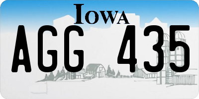 IA license plate AGG435