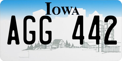 IA license plate AGG442