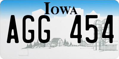 IA license plate AGG454