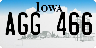 IA license plate AGG466
