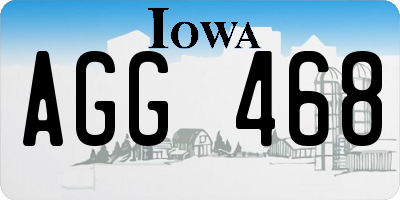 IA license plate AGG468