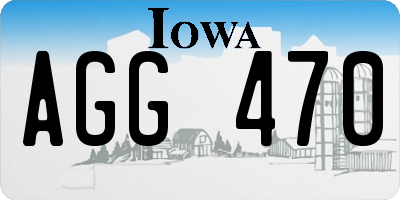 IA license plate AGG470