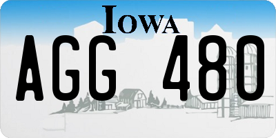 IA license plate AGG480