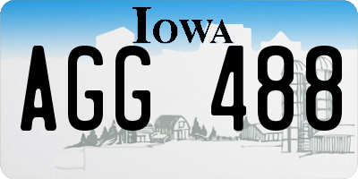 IA license plate AGG488