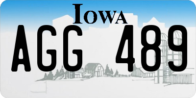 IA license plate AGG489