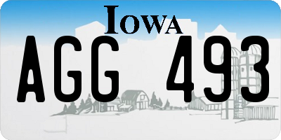 IA license plate AGG493