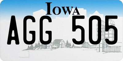 IA license plate AGG505