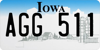 IA license plate AGG511