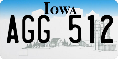 IA license plate AGG512