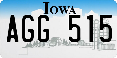 IA license plate AGG515