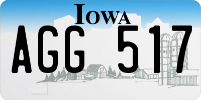 IA license plate AGG517