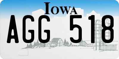 IA license plate AGG518
