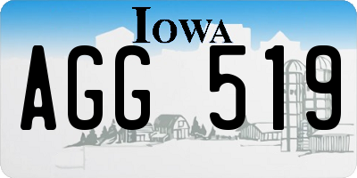 IA license plate AGG519
