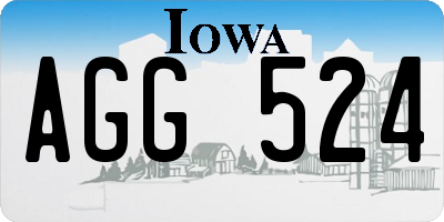 IA license plate AGG524