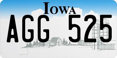 IA license plate AGG525