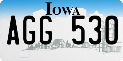 IA license plate AGG530