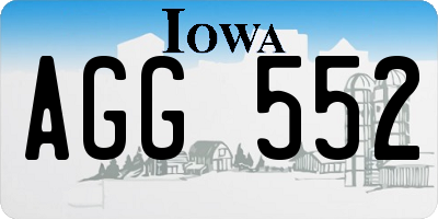 IA license plate AGG552