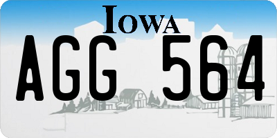 IA license plate AGG564