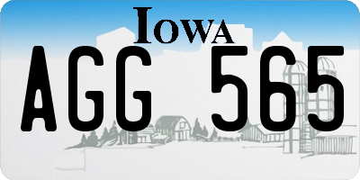 IA license plate AGG565