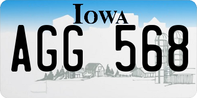 IA license plate AGG568