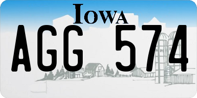 IA license plate AGG574