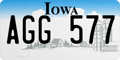 IA license plate AGG577