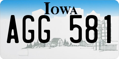 IA license plate AGG581