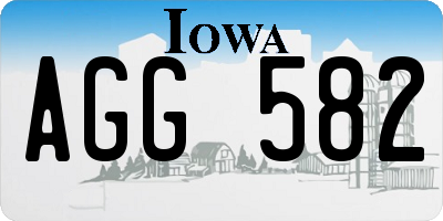 IA license plate AGG582