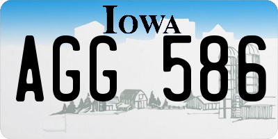 IA license plate AGG586