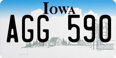 IA license plate AGG590