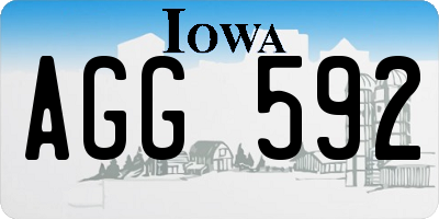 IA license plate AGG592