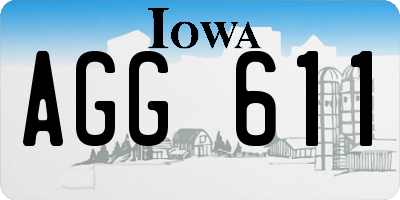 IA license plate AGG611