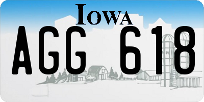IA license plate AGG618