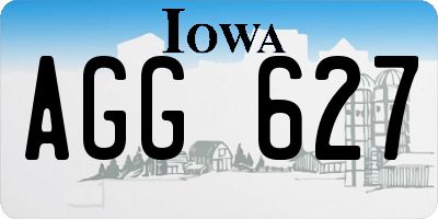IA license plate AGG627