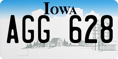 IA license plate AGG628