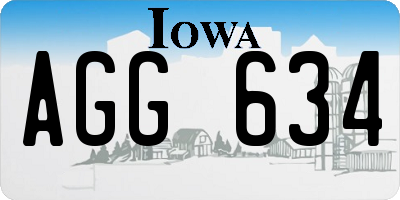 IA license plate AGG634