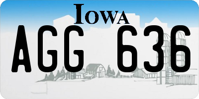 IA license plate AGG636