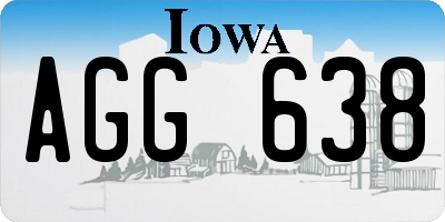 IA license plate AGG638