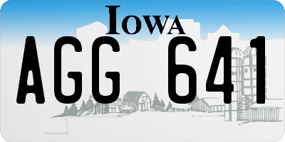IA license plate AGG641